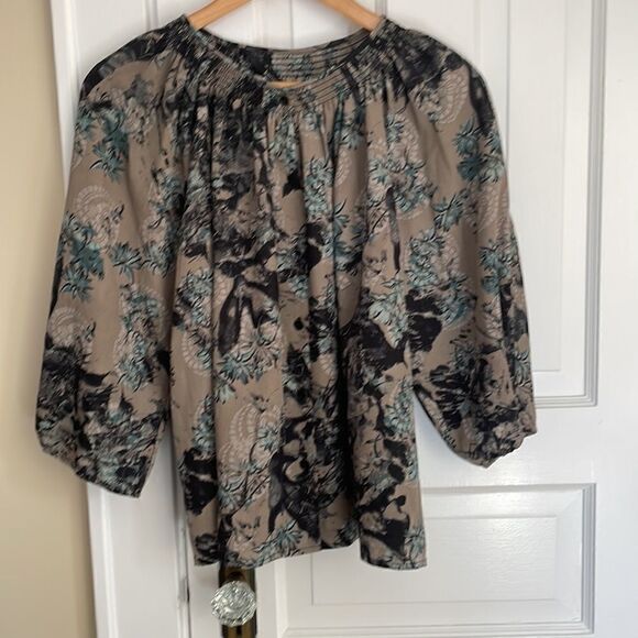 New Kensie Boho Floral Blouse - Picture 3 of 6